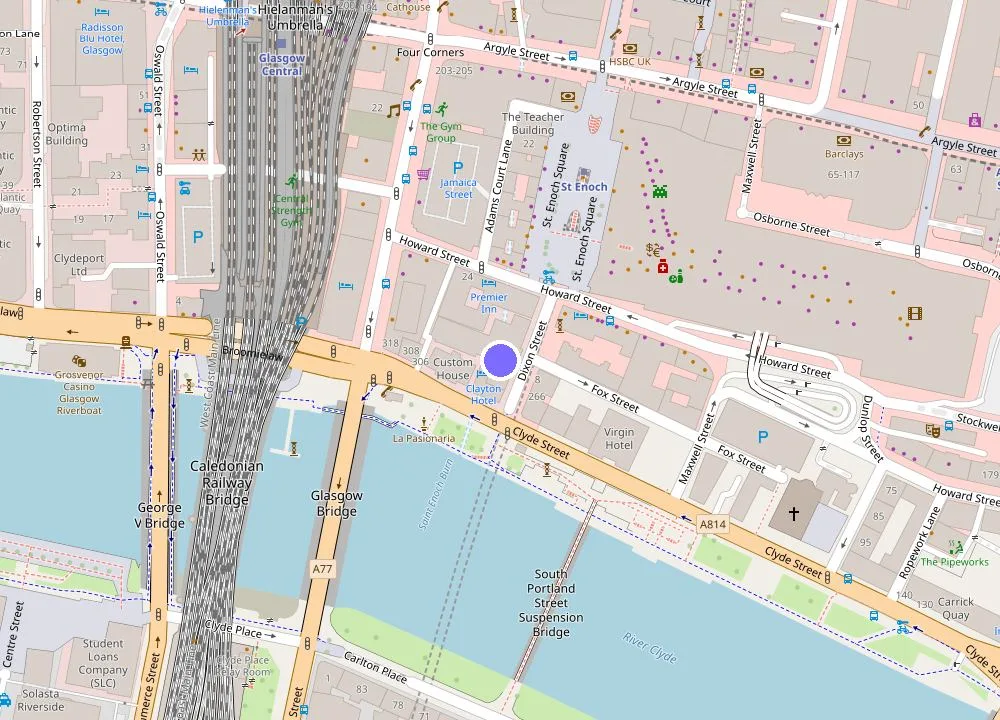 Map: Aparthotel Adagio Glasgow Central